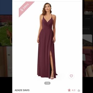 AZAZIE bridesmaid dress, Davis style, Cabernet color, size 6